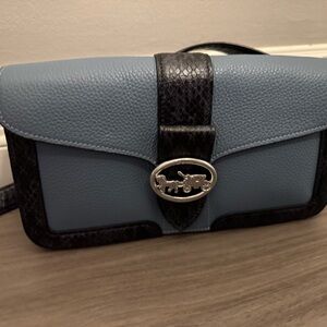 Coach Shoulder Georgie Bag Silver/Indigio